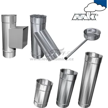 Komín MKS Premium nerez pro vložkování síla mat. 0,6mm průměr 160 mm kouřovod 45° - 4,65 m