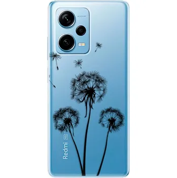 Pouzdro na mobilní telefon Odolné silikonové pouzdro iSaprio - Three Dandelions - black - Xiaomi Redmi Note 12 Pro+ 5G