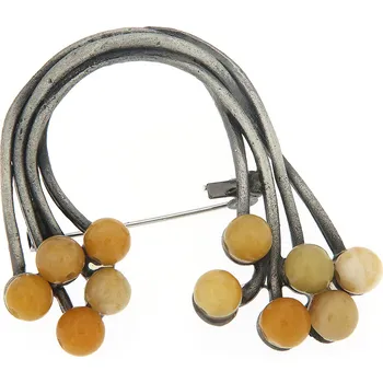 Brož Brož - duha s oranžovými korálky 9001689-1