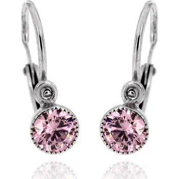 Náušnice Zlatnictví U Kostela Dětské zlaté náušnice s růžovým kamínkem 520 359812839