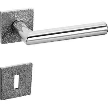 Dveřní kování TI - FAVORIT - HR 4002 5SQ T3 rozety WC, klika/klika OC - ​​Chrom lesklý (03)