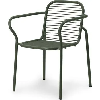 Normann Copenhagen Židle s područkami Vig, dark green