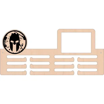 věšák na medaile VypálímTi.cz Dřevěný věšák na medaile - Spartan Přidat jméno