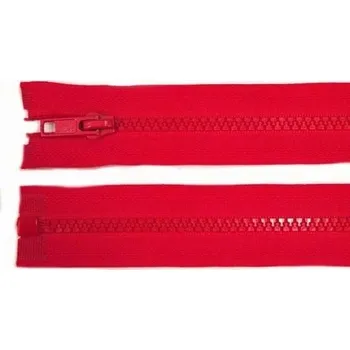 Zip Zdrhovadlo zip kostěný 55 cm dělitelný červená