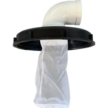 Horní víko 225mm na IBC s nylonovým filtrem a kolenem 90st.