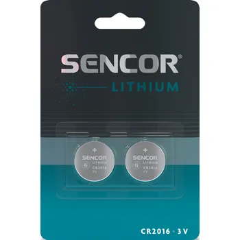 Článková baterie Sencor SBA CR2016 2BP Lithiová baterie CR2016