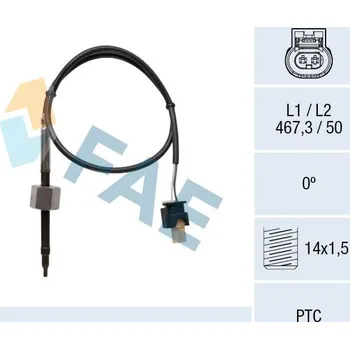 Čidlo automobilu Čidlo, teplota výfukových plynů FAE 68071