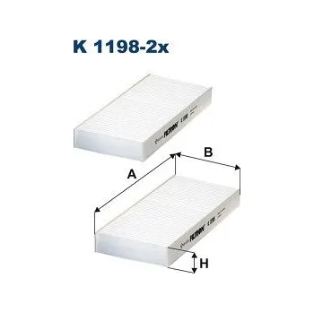 Autodíl Filtr, vzduch v interiéru FILTRON K 1198-2x