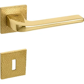 Dveřní kování TI - DARA - HR 4007 5SQ T1 bez spodní rozety, klika/klika OLV - Mosaz leštěná lakovaná (33)