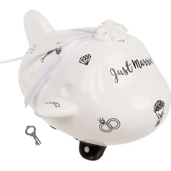 Žertovný předmět Svatební pokladnička letadlo