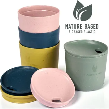 Kempingové nádobí Light My Fire MyCup´n Lid short 4-pack nature