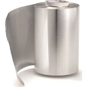 Alobalová fólie BraveHead Aluminium Foil - kadeřnický alobal na melír 8867 - Silver - stříbrný alobal, 250 m, 15 mikro