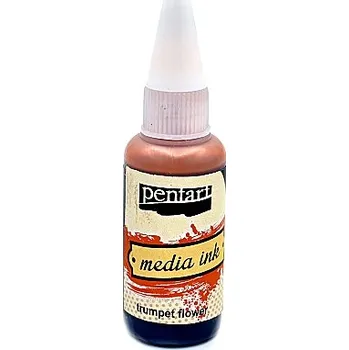 Media ink PENTART - alkoholový inkoust 20ml - tmavě oranžová - trubkovec