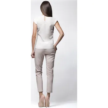 Dámská halenka Jemná halenka se spadlým ramenem A025 Barva: Smetanová, Velikost: XL