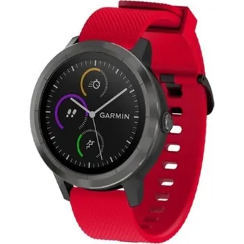 Řemínek na hodinky Červený řemínek pro hodinky Garmin Venu / Venu 2 PLUS (Silikonový řemínek pro chytré hodinky Garmin Venu / Venu 2 PLUS)