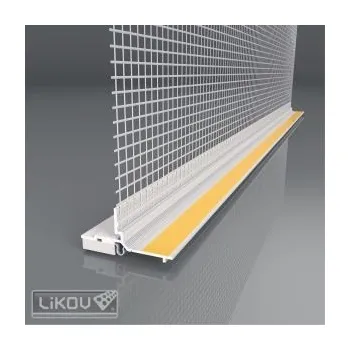Stavební profil LIKOV LS3-200 lišta okenní začišťovací 3D s flexibilní smyčkou a skl. tk. 100mm délka 2,4m