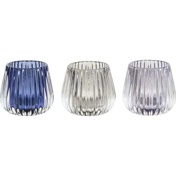 Svícen Skleněný svícen "ELEGANT" 8x8x7.5/3b.