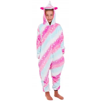Dívčí pyžamo Springos Kigurumi Jednorožec růžové/bílé