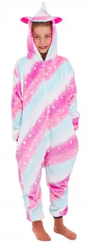 Dívčí pyžamo Springos Kigurumi Jednorožec růžové/bílé