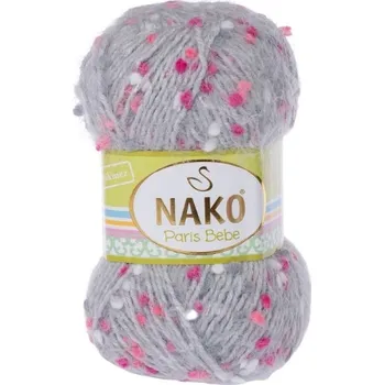 Příze Nako Pletací příze Paris Bebe - 21325 šedá