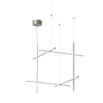 Flos Coordinates S3, závěsné svítidlo, stříbrná, 71W 2700K