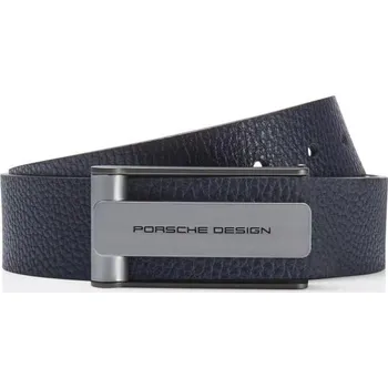 Opasek Porsche Design Casual Hook Buckle Belt 35 mm blue pásek s klipovou sponou kožený tmavě modrý