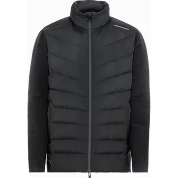 Pánská softshellová bunda PORSCHE DESIGN Hybrid Jacket Volnočasová prošívaná bunda s pletenými rukávy černá (Sportovní hybridní bunda od Porsche Design s výplní z vláken UNIFI a rukávy EvoKNIT®.)