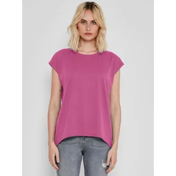 Dámské tričko Noisy May dámské tričko Mathilde volný střih růžové Velikost: S