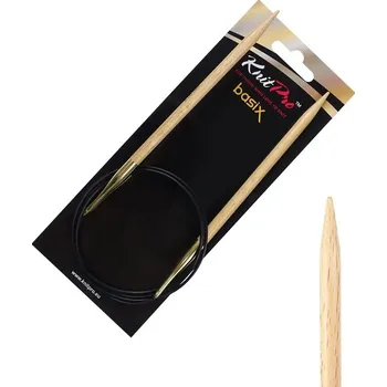Jehlice Dřevěné kruhové jehlice Knitpro Basix Birch 100 cm 6 mm