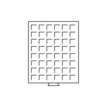 Obal pro sběratelský předmět Box MB se čtvercovými otvory 48 políček/28 x 28 mm