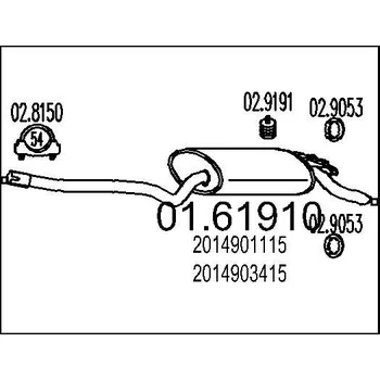 Auto-moto Zadní tlumič výfuku MTS 01.61910