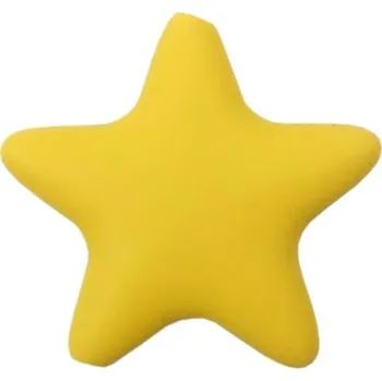 Dětské navlékací korálky Natana velké silikonové korálky hvězdice hořčice 47 mm 1 kus