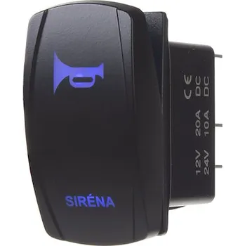 Auto elektroinstalace Rocker2 spínač SIRÉNA 12 - 24V, 47130