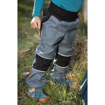 Dívčí kalhoty Loktu She Softshellové kalhoty - modrošedé Velikost: 98