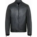 PORSCHE DESIGN Active Leather Jacket Bunda kožená černá (Exkluzivní kožená bunda Porsche Design s vysoce kvalitní žakárovou podšívkou a sportovními detaily.)