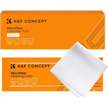 K&F 20pcs* Microfiber Cleaning cloth Kit, 15*15cm, White, Dry, in vacuum