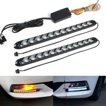 Denní svícení 2x Denní svícení LED DRL s funkcí blinkru postupné spouštění 32 cm - barva těla: černá