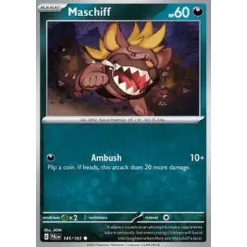 Karetní hra Pokémon PAL 141/193 Maschiff - Paldea Evolved Stav: Near Mint, Verze: REVERSE HOLO