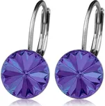 Ocelové náušnice s krystaly Swarovski, HELIOTROPE