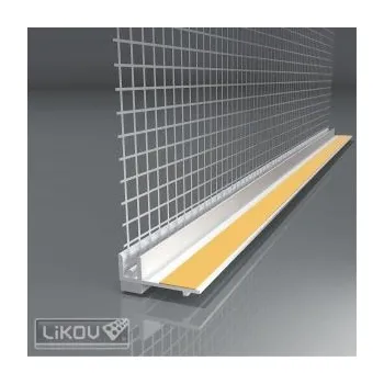 Stavební profil LIKOV LS-VH 06 lišta okenní začišťovací 6 mm se sklovláknitou tkaninou 100mm délka 2,4m
