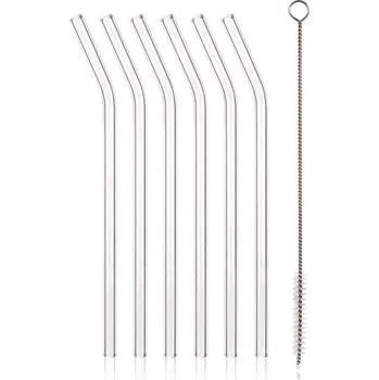 brčka 8x200mm zahnutá, skleněná (6ks) + 1 kartáček