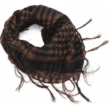 Šála Maskáčová šála s třásněmi, taktický šátek - káva