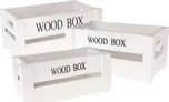 Dakls Wood Box LIQ5134 sada 3 ks bílá