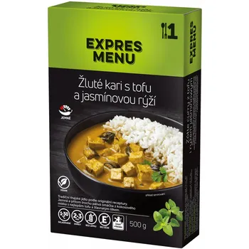 Hotové jídlo EXPRES MENU KM Žluté kari s tofu a jasmínovou rýží 500 g