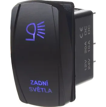 Auto elektroinstalace Rocker2 spínač ZADNÍ SVĚTLA 12 - 24V, 47137