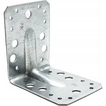 Tesařské kování KP 10 / KP 13 Úhelník s prolisem 100x100x80x2,5mm certifikát CE