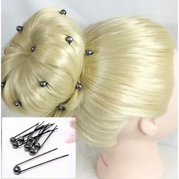 Ozdoba do vlasů Vlásenka Afrodita s perličkou tmavě šedou (sada 3ks) bv05c