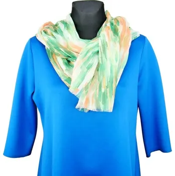 Šála Letní dámská šála Zelený déšť (Letní šál v zelených odstínech)