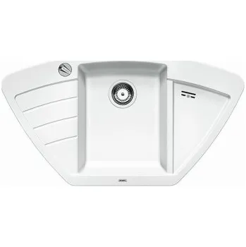 Granitový dřez Blanco ZIA 9 E Silgranit bílá soft s excentrem - 527211 + ZÁRUKA 3 ROKY ZDARMA