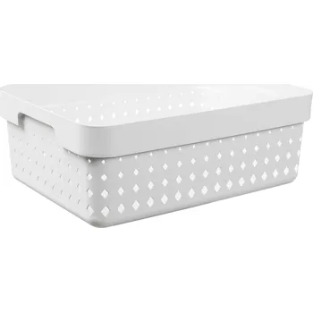 Úložný box PLAST TEAM košík SEOUL, střední, 35,7x26,8x13,1cm PH BÍ